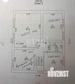 Коттедж 216м², 2-этажный, участок 4 сот.  