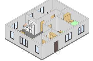 Дом 100м&sup2;, 1-этажный, участок 6 сот.  