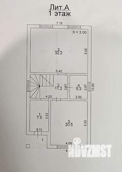 Дом 152м&sup2;, 2-этажный, участок 4 сот.  