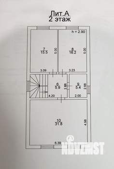 Дом 152м&sup2;, 2-этажный, участок 4 сот.  