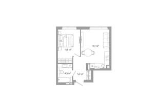 1-к квартира, вторичка, 39м2, 8/25 этаж