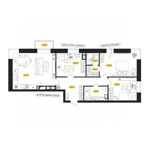 3-к квартира, вторичка, 83м2, 21/24 этаж