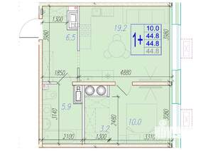 1-к квартира, вторичка, 45м2, 7/18 этаж