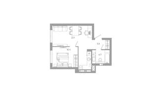 1-к квартира, вторичка, 41м2, 19/25 этаж
