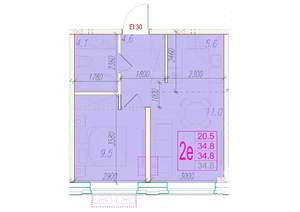 2-к квартира, вторичка, 35м2, 4/24 этаж
