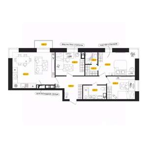 3-к квартира, вторичка, 83м2, 16/24 этаж