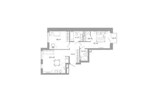 2-к квартира, вторичка, 65м2, 2/25 этаж