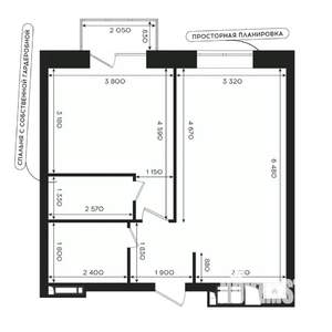 1-к квартира, вторичка, 46м2, 16/24 этаж