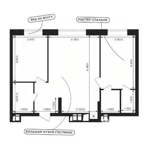 2-к квартира, вторичка, 64м2, 5/24 этаж