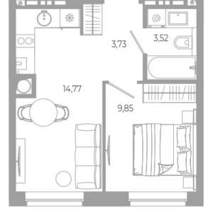 1-к квартира, вторичка, 32м2, 11/18 этаж