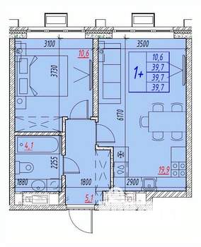 2-к квартира, вторичка, 40м2, 24/25 этаж