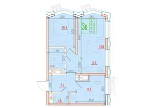 3-к квартира, вторичка, 51м2, 10/24 этаж