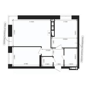 2-к квартира, вторичка, 55м2, 2/24 этаж