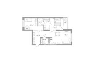 2-к квартира, вторичка, 70м2, 8/25 этаж