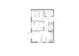 2-к квартира, вторичка, 53м2, 19/25 этаж