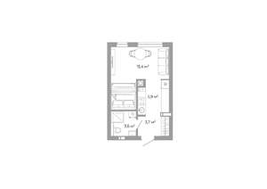 Студия квартира, вторичка, 29м2, 8/25 этаж