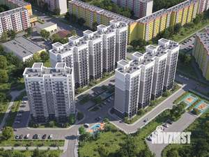 1-к квартира, строящийся дом, 39м2, 9/14 этаж