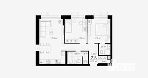 2-к квартира, вторичка, 62м2, 13/23 этаж