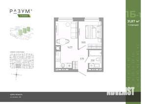 1-к квартира, вторичка, 32м2, 17/18 этаж