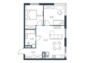 2-к квартира, вторичка, 63м2, 7/30 этаж