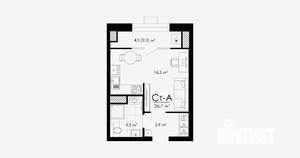 Студия квартира, вторичка, 27м2, 2/23 этаж
