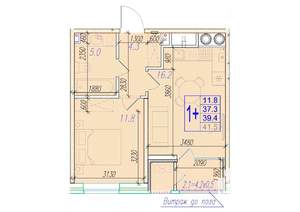 1-к квартира, вторичка, 39м2, 2/18 этаж