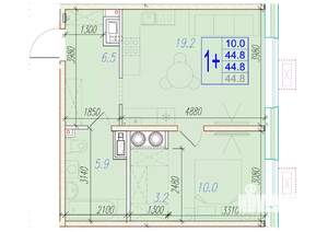 1-к квартира, вторичка, 45м2, 11/18 этаж