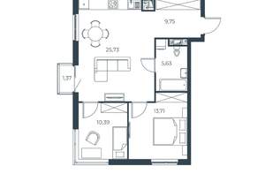 2-к квартира, вторичка, 66м2, 16/30 этаж