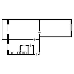 2-к квартира, вторичка, 49м2, 5/5 этаж