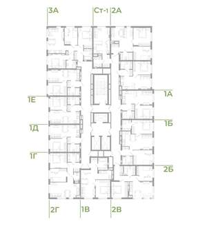 2-к квартира, вторичка, 47м2, 18/25 этаж