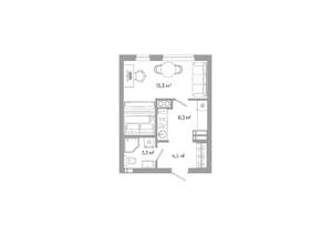 Студия квартира, вторичка, 29м2, 1/25 этаж