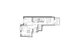 2-к квартира, вторичка, 72м2, 1/25 этаж