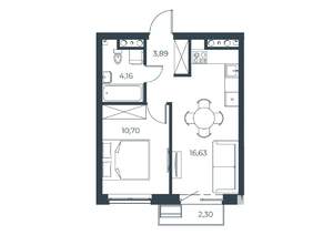 1-к квартира, вторичка, 38м2, 14/21 этаж