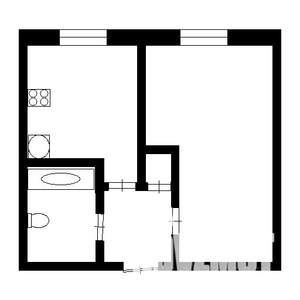 1-к квартира, вторичка, 32м2, 2/5 этаж