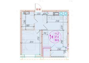 1-к квартира, вторичка, 40м2, 20/25 этаж