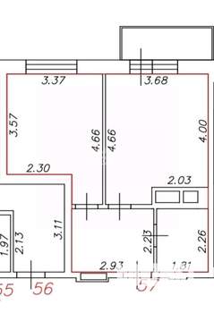 1-к квартира, вторичка, 40м2, 6/10 этаж