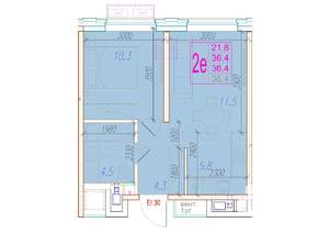 2-к квартира, вторичка, 36м2, 19/24 этаж