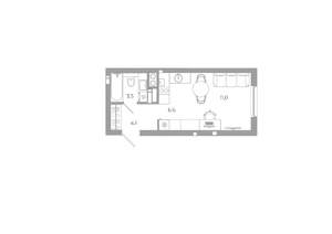 Студия квартира, вторичка, 25м2, 24/25 этаж
