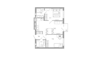 2-к квартира, вторичка, 56м2, 5/25 этаж