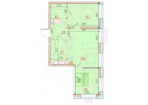 3-к квартира, вторичка, 52м2, 21/24 этаж