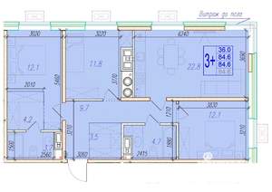 3-к квартира, вторичка, 85м2, 14/18 этаж