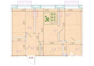 3-к квартира, вторичка, 54м2, 6/24 этаж