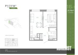 1-к квартира, вторичка, 32м2, 26/26 этаж