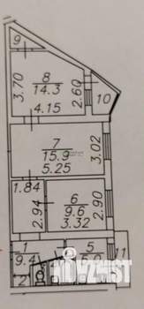 3-к квартира, вторичка, 59м2, 2/5 этаж