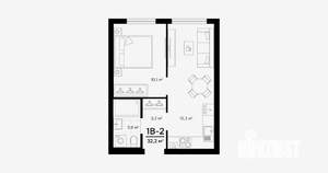 1-к квартира, вторичка, 32м2, 3/24 этаж