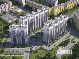 1-к квартира, строящийся дом, 39м2, 6/14 этаж