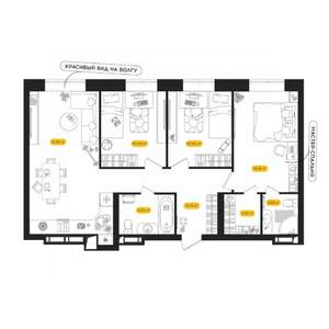 3-к квартира, вторичка, 75м2, 7/24 этаж