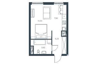 Студия квартира, вторичка, 34м2, 6/30 этаж