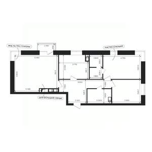 3-к квартира, вторичка, 83м2, 6/24 этаж