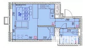 1-к квартира, вторичка, 31м2, 24/25 этаж